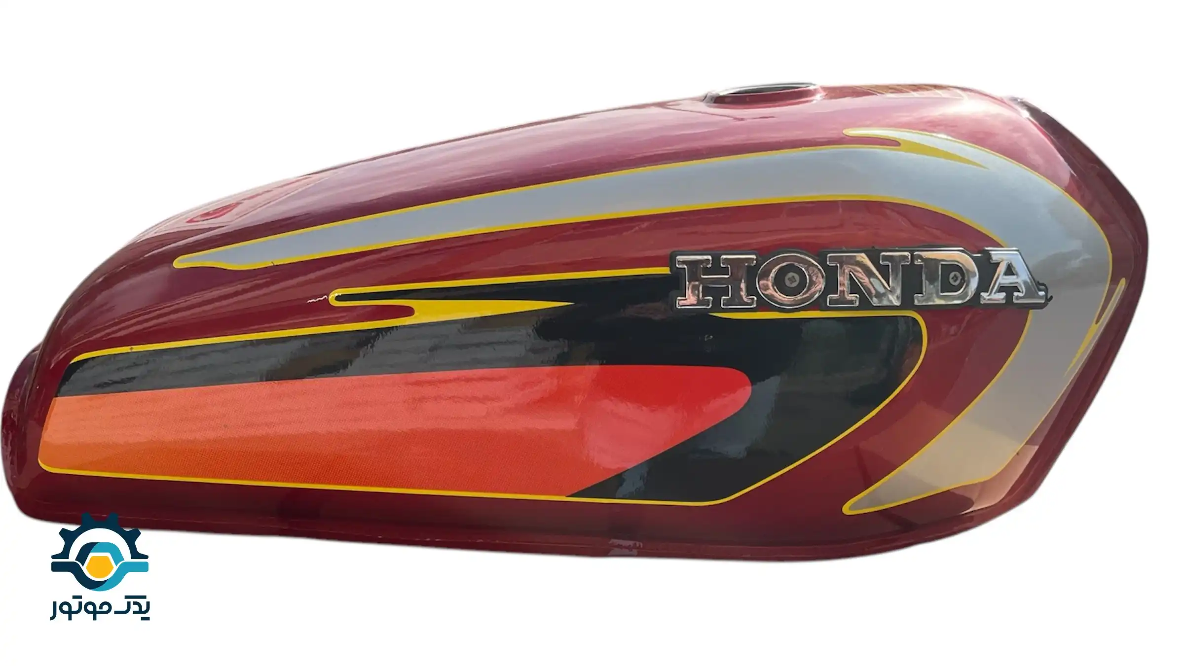 باک موتور سیکلت هندا زرشکی 81 حاشیه زرد درجه یک باک موتور سیکلت هندا زرشکی 81 حاشیه زرد درجه یک